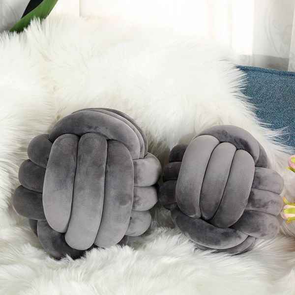 

pillow creativity solid colors sleeping plush pp cotton stuffed handmade knotted ball sofa car bedding futon cushion home decor