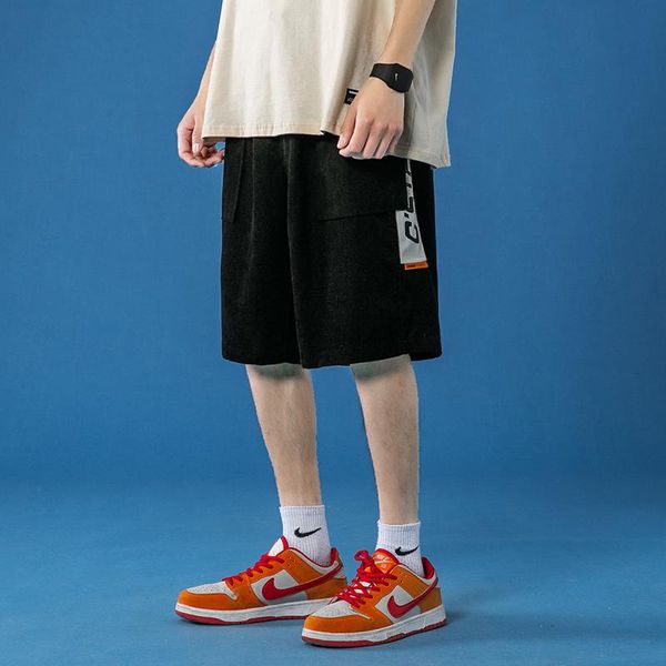 

men's shorts boys summer thin loose casual pants trend handsome fashion youth high school students 2021, White;black