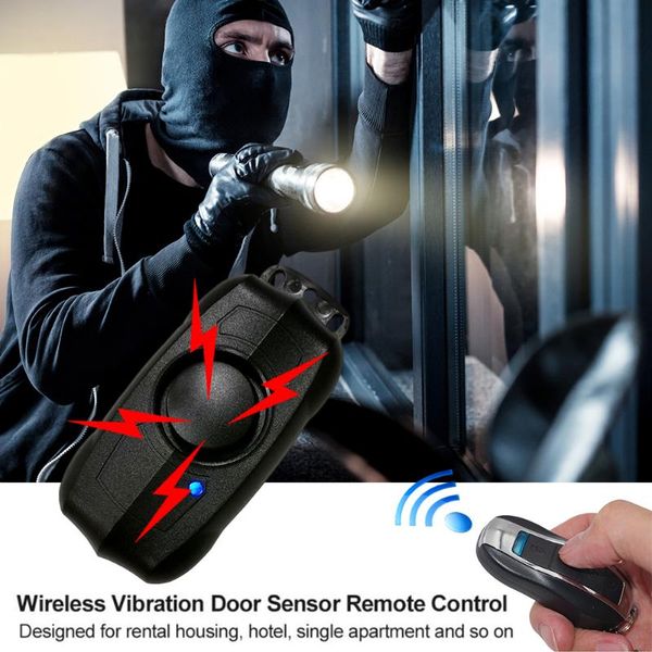 

electric wireless motorcycle bicycle alarm security vibration detector waterproof anti lost anti-theft with remote control systems