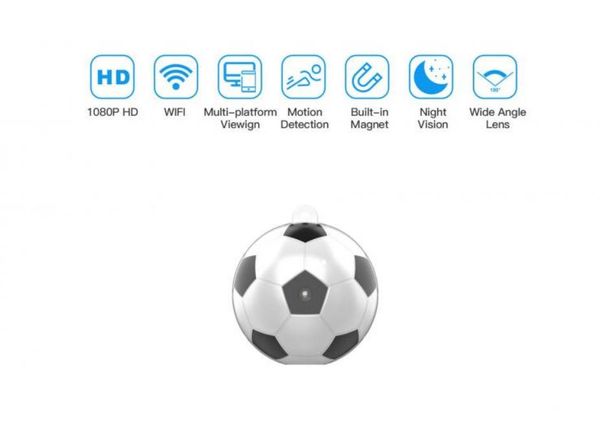 

mini cameras 20pcs/lot football action camera 1080p hd camcorder wifi home security night vision dv dc video voice recorder