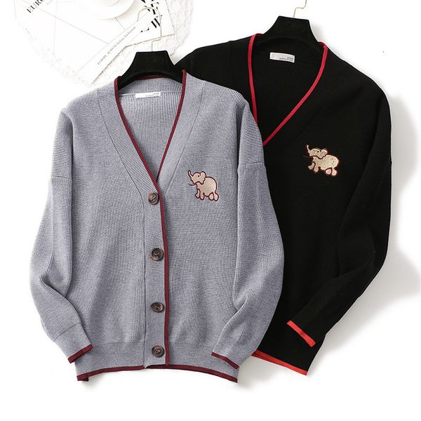 

women's sweaters female hlbcbg spring fall fashion designer bee embroidered cardigan unique breasted contrast mesh button sweaters colo, White;black