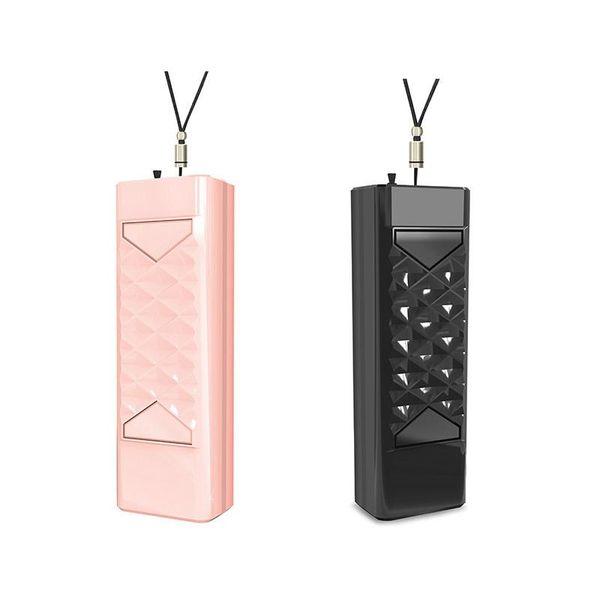 

set personal air purifier necklace usb wearable mini negative ion freshener low noise, pink & black purifiers
