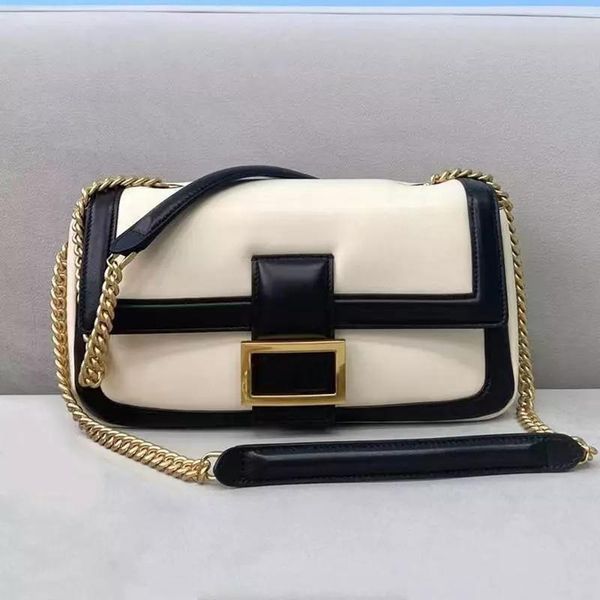 

evening bags retro hit color hardware buckle fashion all-match leather shoulder bag ladies clutch rectangular messenger