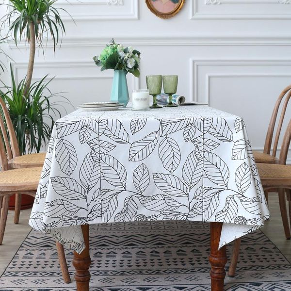 

table cloth leaf printing simple coffee rectangular