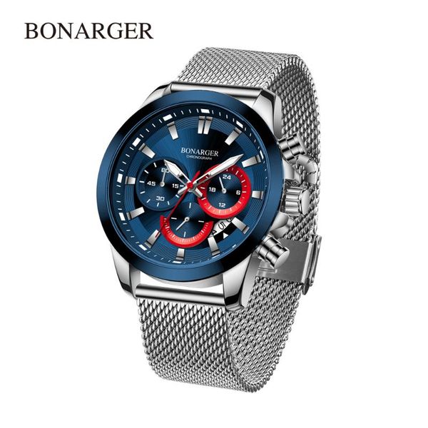 

wristwatches high-end multifunctional brand men's quartz watch waterproof luminous display luxury sports electronic, Slivery;brown