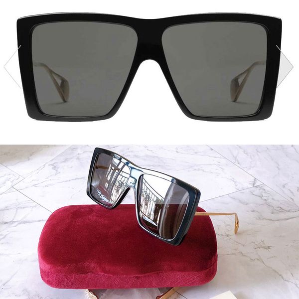Солнцезащитные очки для мужчин Ретро краски металлические храмы 0434S двойной G большие логотипы квадратные леди очки полная рамка модный дизайнер солнцезащитные осеи случайная коробка