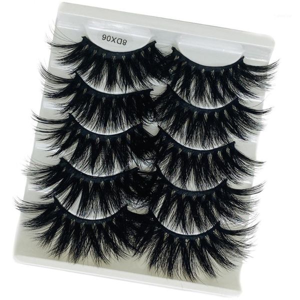 

pairs 8d mink hair false eyelashes thick long wispies fluffies fake handmade extension makeup tools1