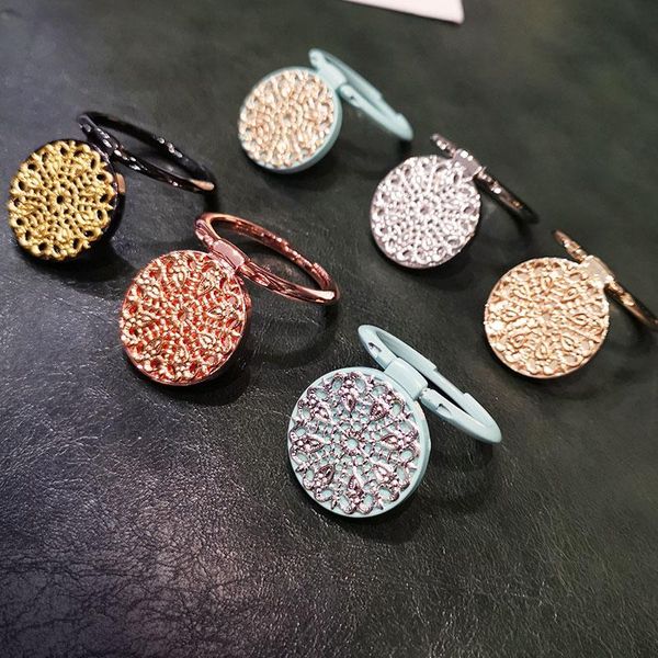 

mobile phone ring buckle bracket retro universal support lazy multifunctional rotating male and female finger pasted cell mounts & holders