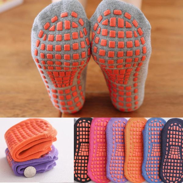 

anti slip professional sport socks women cotton yoga sock men trampoline child breathable cycling compression soccer sports, Black