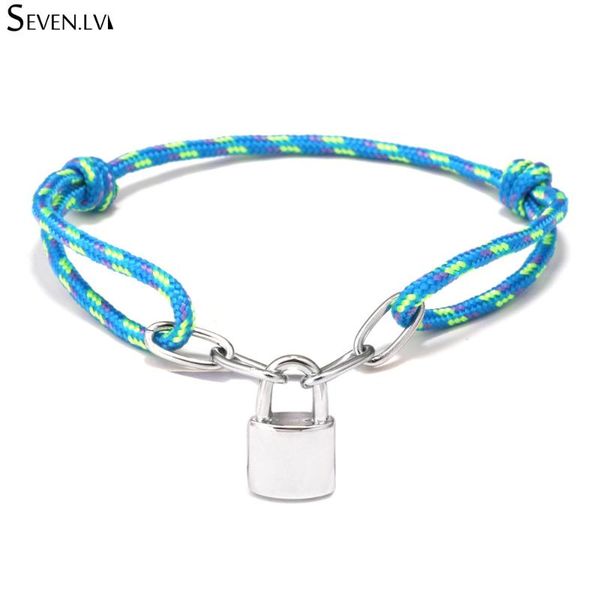 

charm bracelets copper lock hand woven rope lovers bracelet simple color umbrella clasp jewelry gifts for men and women, Golden;silver