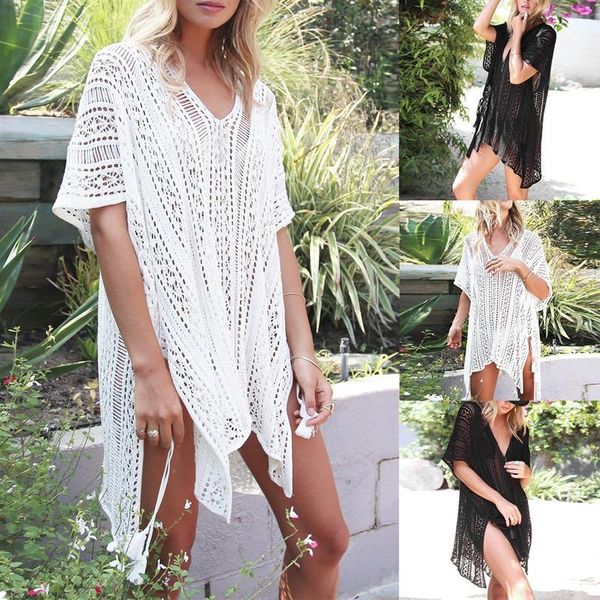 

women's summer swimwear bikini beach cutout blouse, White;black