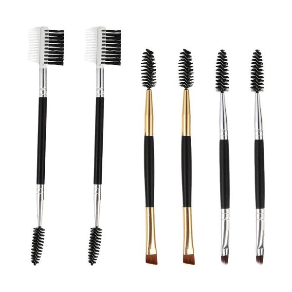 

car sponge 6pcs double head eye makeup brushes brush comb eyelash