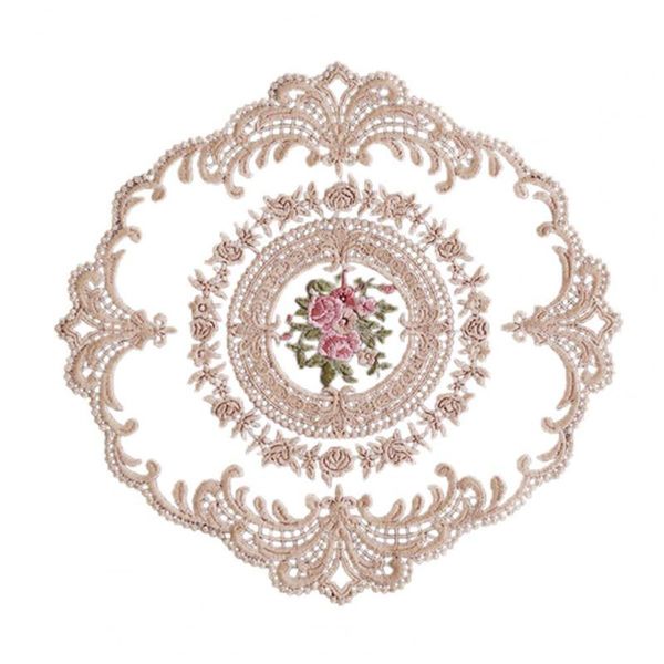 

mats & pads retro kitchen cup mat anti-scald polyester decorative coffee mug pad home table lace