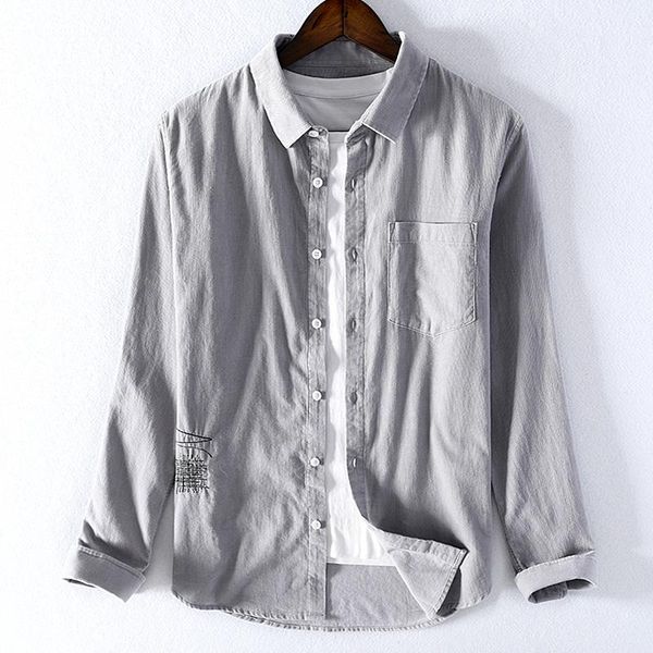 

men's casual shirts arrival autumn and spring long sleeve corduroy shirt for men brand cotton fashion gray male camisa, White;black