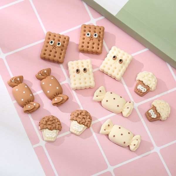 40 шт. Новые Гибридные симуляторы Конфеты Biscuit Resin Комплектующие Cabochon Scrapbook Kawaii Украшений Аксессуары