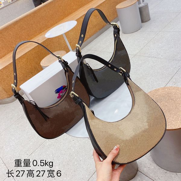 

come with logo the most popular bag women's new fashion simple one shoulder bags net red texture foreign style new moon handbags wallet