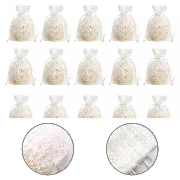 

gift wrap wide application multi-purpose drawstring lace mesh organza bags party favors