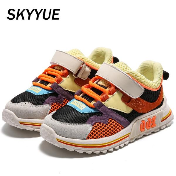 

sneakers kids sport children genuine leather boys running shoes baby girls brand casual trainers spring 2021, Black;red