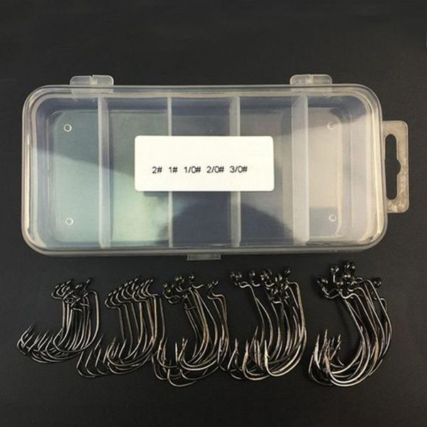 

fishing hooks 51pcs/lot hook and box 1# 1/0# 2/0# 3/0# 2# accessories