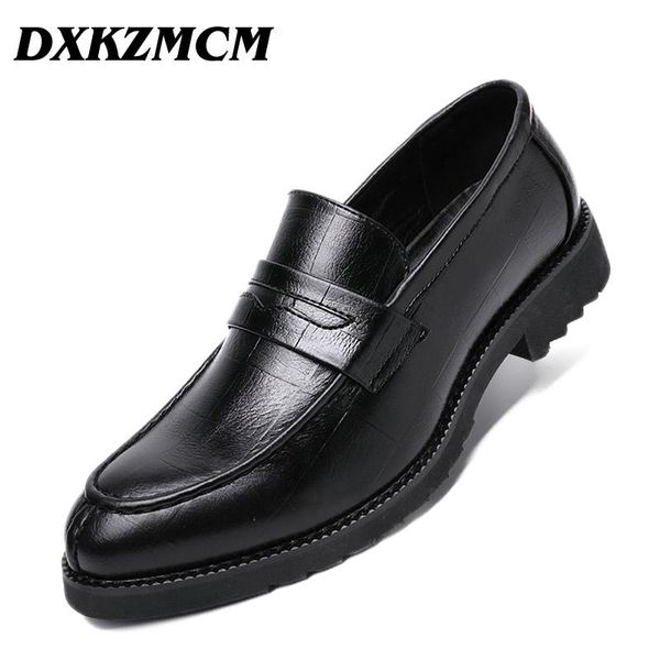 

dress shoes dxkzmcm men leather formal business oxfords wedding party brogue, Black