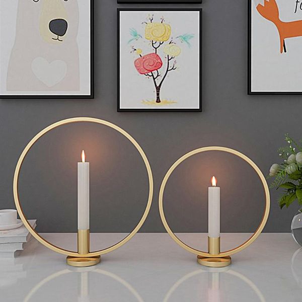 

candle holders iron black gold holder for wedding decoration geometry round candlestick ornaments candlesticks candles home decor
