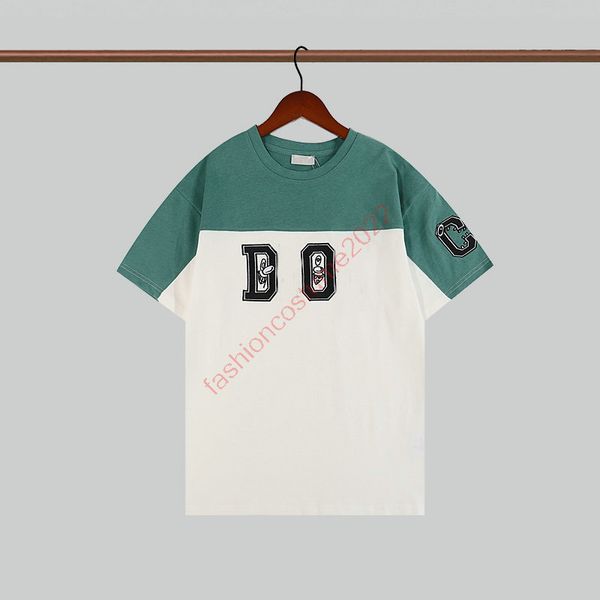 

2022 new mens women designers t shirts loose tees oversized d and kenny t-shirt casual vlones shirt luxurys clothing street shorts sleeve cl, White;black