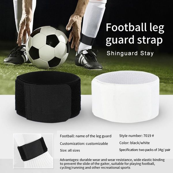 

pcs soccer shin guard fixed bandage stay pads tape anti-slip adjustable elastic sports football sport accessories ankle support, Blue;black