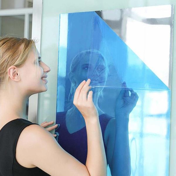 

mirrors waterproof self adhesive reflective stickers film mirror convention foil wall removable paste home decora1