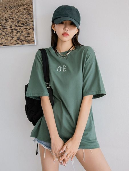 

dazy cartoon graphic drop shoulder tee 43mo#, White