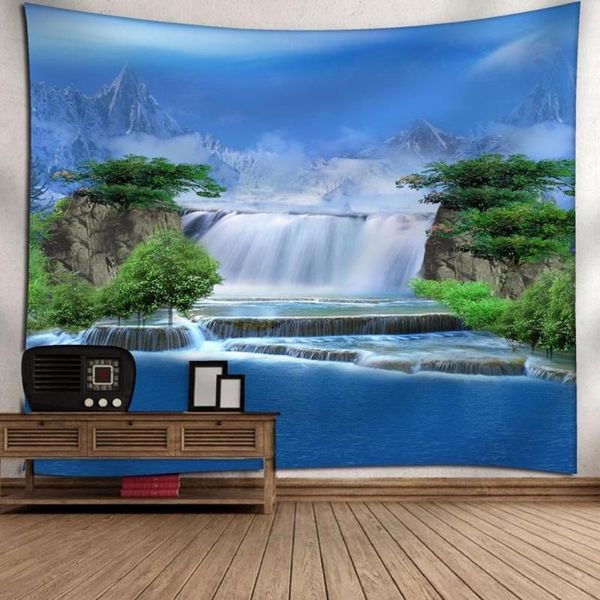

tapestries landscape scenery bohemia wall hanging boho tapestry carpet pographic background cloth living room blanket