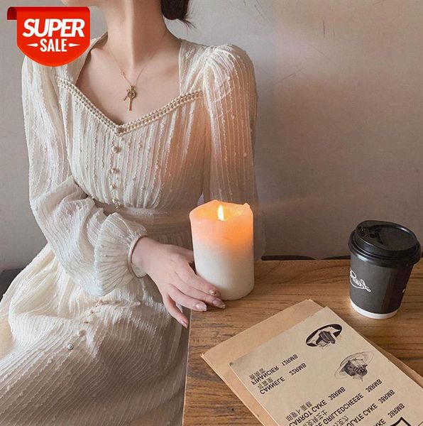 

french retro v-neck dress women's dress, waist slimming, long-sleeved over-the-knee skirt #si9s, Black;gray