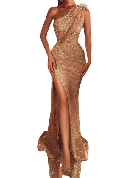 

casual dresses autumn winter dress for women sequins one shoulder party package hips, Black;gray