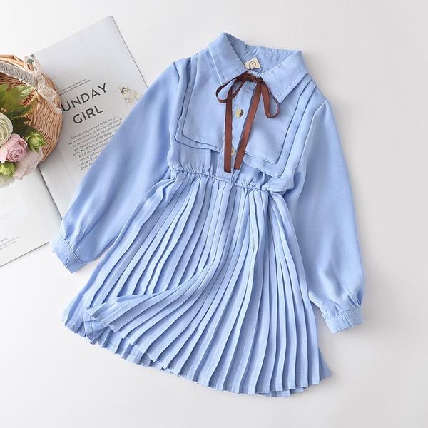 

girl's dresses keelorn girls casual 2021 autumn girl ruches dress kids bowtie party costumes children vestidos fashion clothing, Red;yellow