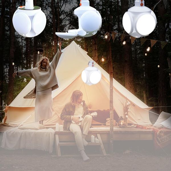 

2400mah camping lantern portable light led rechargeable lamp emergency bulb powerful solar or usb lanterns
