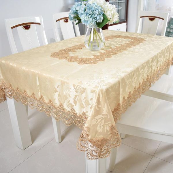 

europe round table cloth dinning cover rectangle embroidered tablecloth flower fabric lace modern dust hm81