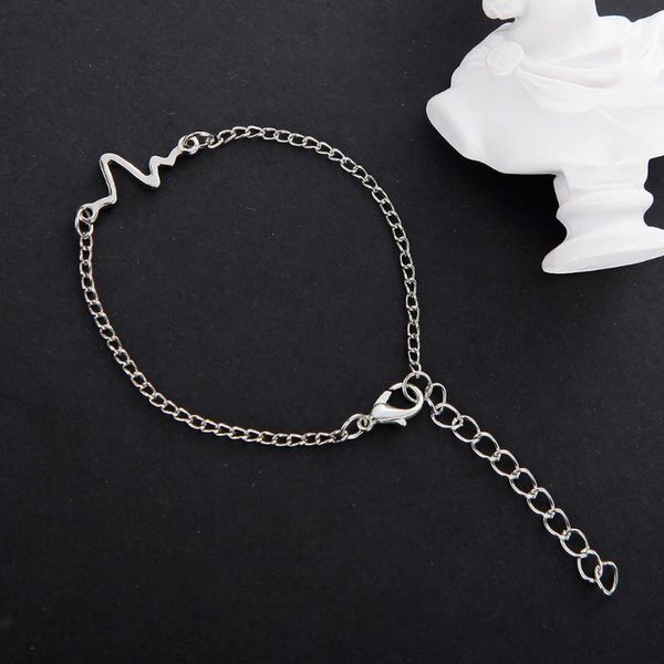 

link, chain 2021 creative summer geometry bracelets for women party jewelry, Black