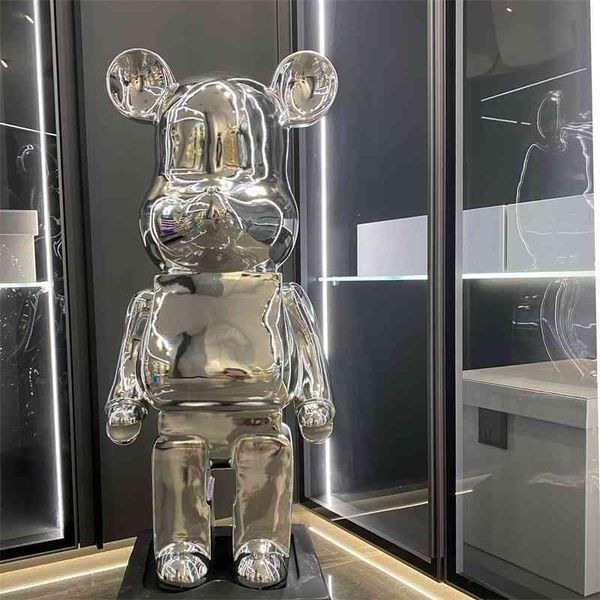 

4535net red cartoon violent bear piggy bank modern simple creative home living room tv cabinet decoration floor