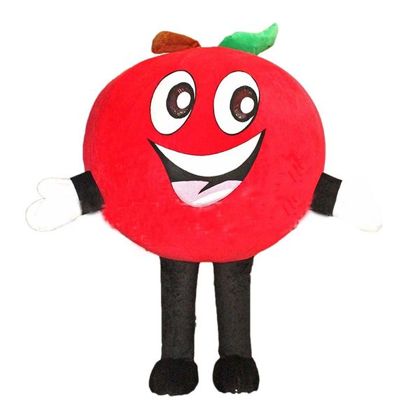 

performance apple mascot costumes halloween fancy party dress cartoon character carnival xmas easter advertising birthday party costume outf, Red;yellow