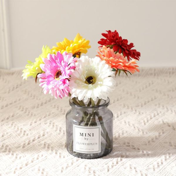 

bunch artificial flowers gerbera flower bouquet holding fake for wedding home party decoration decorative & wreaths