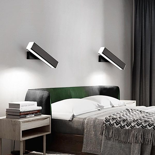 

wall lamp modern nordic led rotating bedside light bedroom living room aisle sconce fixture decor art
