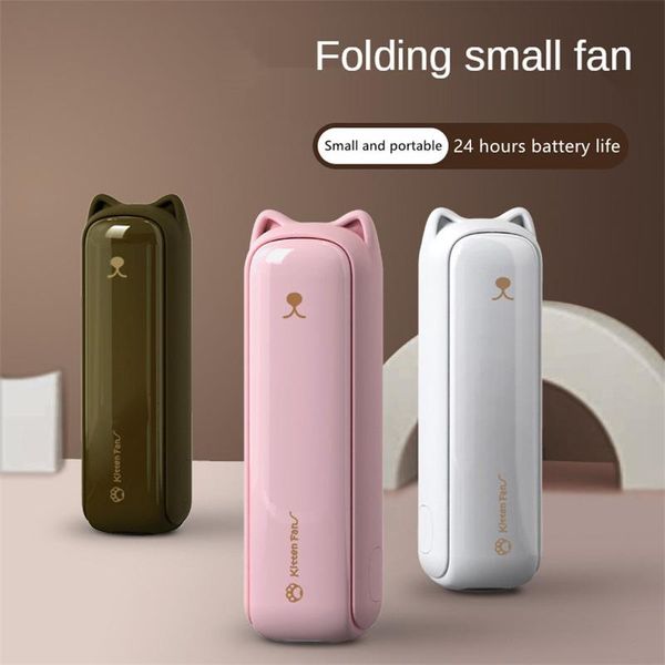 

electric fans the folding fan mini portable usb handheld power bank silent large wind ventilation