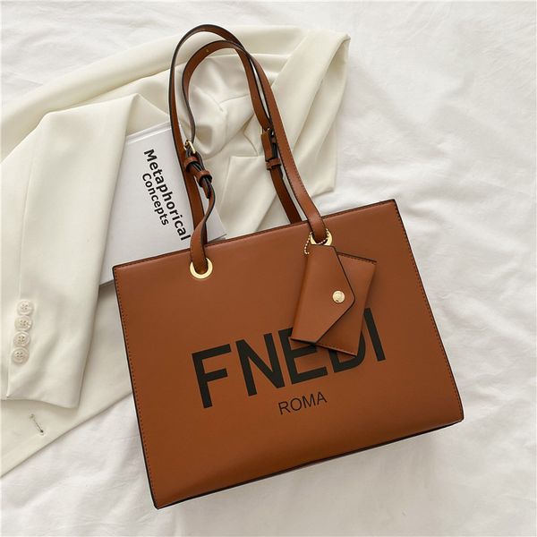 

luxury design handbag f family horizontal style hand fashion standard letter large capacity one shoulder high-grade sense tote bag women&#03