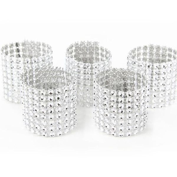 

napkin rings 10pcs gold silver ring chairs buckles wedding event decoration crafts rhinestone bows holder handmade party supplies