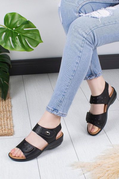 

sandals serra anatomic orthopaedic double banded daily women, Black