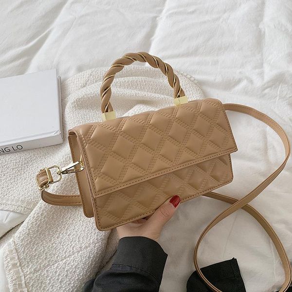 

evening bags ladies leather shoulder bag 2021 trendy fashion all-match messenger casual portable diamond small square