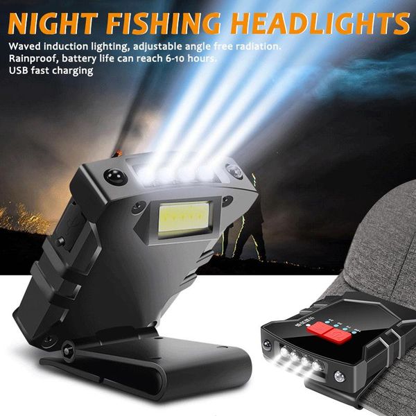 

head light clip-on cap lighting waterproof for outdoor cycling night fishing hk3 headlamps