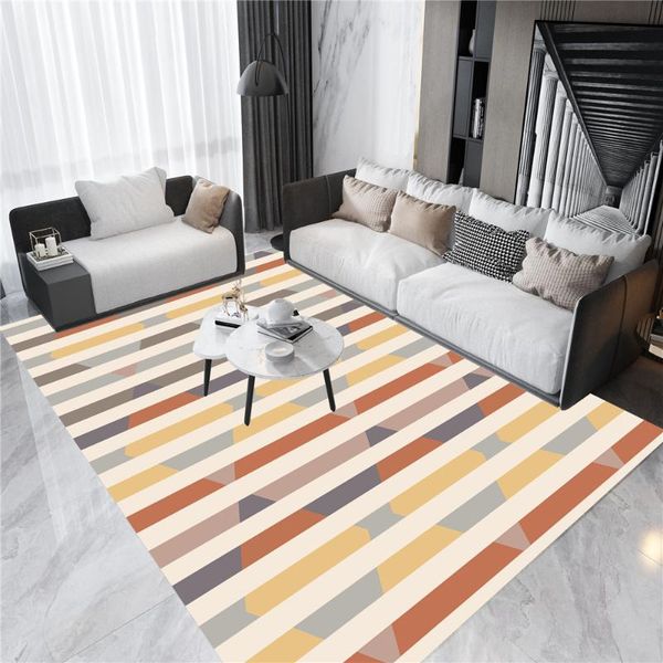 

carpets modern style parlor sofa rug corridor carpet soft anti-slip bedroom bedside balcony mat stripe living room area for home