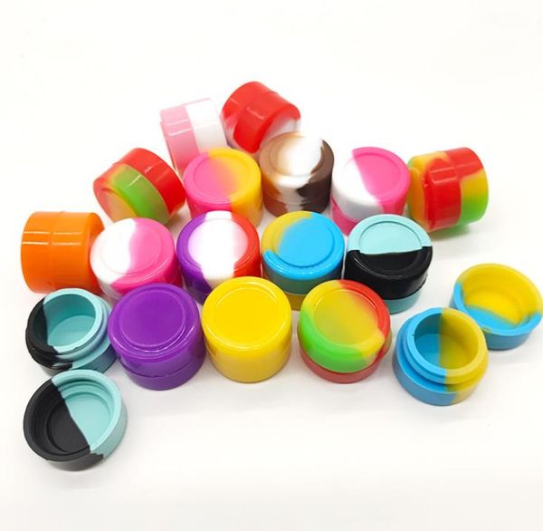 

5000pcs wholesale silicone bottle container dab tool 2ml food grade wax jars non-stick storage containers sn2726