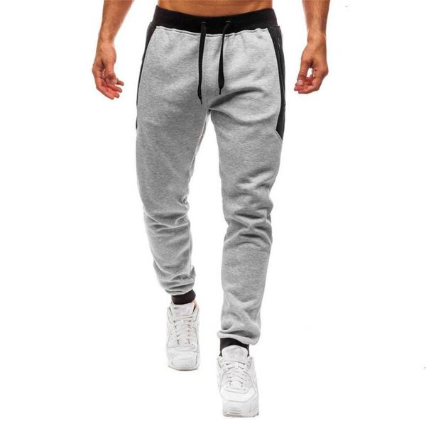 

men's pants s fashion men splicing printed overalls casual pocket sport work trouser and comfortable, Black