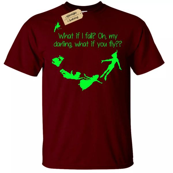 

Was If I Fall Oh My Darling Was wenn Sie Fly T-Shirt Herren Peter Pan, White;black